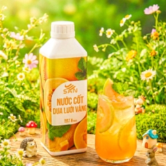 NƯỚC CỐT DƯA LƯỚI VÀNG Chai 1Kg, tặng sách công thức, tiện dụng, trái cây tự nhiên, đậm đặc, chuyên dùng pha chế trà trái cây, soda