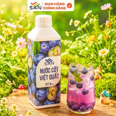 NƯỚC CỐT VIỆT QUẤT Chai 1Kg, tặng sách công thức, tiện dụng, trái cây tự nhiên, đậm đặc, chuyên dùng pha chế trà trái cây, soda