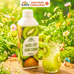 NƯỚC CỐT KIWI XANH Chai 1Kg, tặng sách công thức, tiện dụng, trái cây tự nhiên, đậm đặc, chuyên dùng pha chế trà trái cây, soda