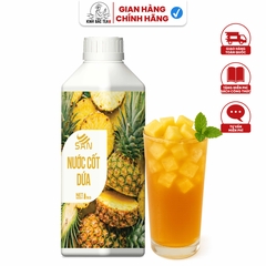 NƯỚC CỐT DỨA Chai 1Kg, tặng sách công thức, tiện dụng, trái cây tự nhiên, đậm đặc, chuyên dùng pha chế trà trái cây, soda