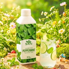 SYRUP HƯƠNG BẠC HÀ – PEPPERMINT FLAVORED SYRUP (100 ml), tặng sách công thức, tiện dụng, trái cây tự nhiên, đậm đặc, chuyên dùng pha chế trà trái cây, soda