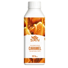 SYRUP HƯƠNG CARAMEL Chai 1Kg, đậm đà, có chai chiết 100ml tặng công thức, latte, trà sữa, làm bánh, pha chế đa dạng