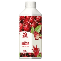 SYRUP HIBISCUS – HIBISCUS SYRUP (100 ml), tặng sách công thức, tiện dụng, trái cây tự nhiên, đậm đặc, chuyên dùng pha chế trà trái cây, soda