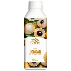 SYRUP LONG NHÃN (1 kg), tặng sách công thức, tiện dụng, trái cây tự nhiên, đậm đặc, chuyên dùng pha chế trà trái cây, soda