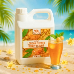 SYRUP HƯƠNG MẬT ONG HOA NHÃN Chai 2,5Kg – Syrup pha chế trà sữa, đồ uống – Có mẫu 100ml, tặng công thức pha chế