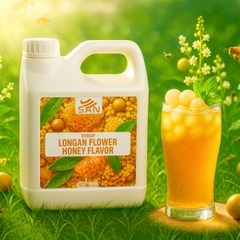 SYRUP HƯƠNG MẬT ONG HOA NHÃN Chai 2,5Kg – Syrup pha chế trà sữa, đồ uống – Có mẫu 100ml, tặng công thức pha chế