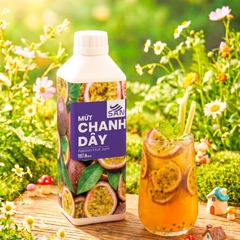 Mứt Chanh Dây Chanh Leo Chai 1kg Tiện Dụng, Chuẩn Pha Chế Trà Trái Cây, Đồ Uống
