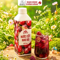 NƯỚC CỐT NHO ĐỎ (100 ml), tặng sách công thức, tiện dụng, trái cây tự nhiên, đậm đặc, chuyên dùng pha chế trà trái cây, soda