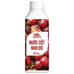 NƯỚC CỐT NHO ĐỎ (1 kg), tặng sách công thức, tiện dụng, trái cây tự nhiên, đậm đặc, chuyên dùng pha chế trà trái cây, soda