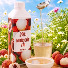 Nước Cốt Vải SAN Chai 1Kg