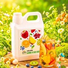 Nước Đường Hương Vị Hoa Quả Chai 2.5kg Tiện Dụng, Chuẩn Pha Chế Trà Sữa, Đồ Uống
