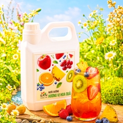 Nước Đường Hương Vị Hoa Quả Chai 2.5kg Tiện Dụng, Chuẩn Pha Chế Trà Sữa, Đồ Uống