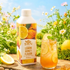 Syrup Chanh Vàng Mật Ong SAN Chai 1Kg – Siro Pha Trà Trái Cây, Soda, Trà Chanh
