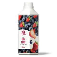 SYRUP BERRY QUẢ MỌNG Chai 1Kg (Trái Cây Tự Nhiên - Hương Thơm, Màu Sắc Nổi Bật)
