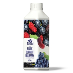 SYRUP NHO ĐEN DÂU TẰM Chai 1Kg (Trái Cây Tự Nhiên - Hương Thơm, Màu Sắc Nổi Bật)