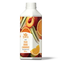 SYRUP ĐÀO CAM SẢ Chai 1Kg (Trái Cây Tự Nhiên - Hương Thơm, Màu Sắc Nổi Bật)