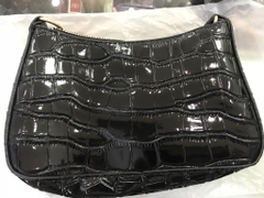 Túi da rắn đen bóng bé