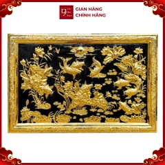 Tranh Cá Chép Hoa Sen - Đồ Đồng Cao Cấp - Cửu Diệu Thiên - THN376