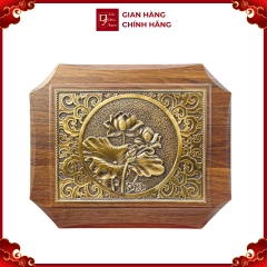 Tranh Đồng Hoa Sen ( 20x25cm ) - Cửu Diệu Thiên - SH028