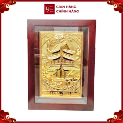 Tranh Đồng Chùa Keo, Mạ Vàng 24K (28x38cm) - Cửu Diệu Thiên - CK006