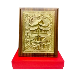 Tranh Đồng Chùa Keo Thái Bình ( 20x25cm ) - Cửu Diệu Thiên - CK001
