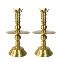 Đôi Chân Nến - Đồng Vàng Cao Cấp - Cửu Diệu Thiên - HL008