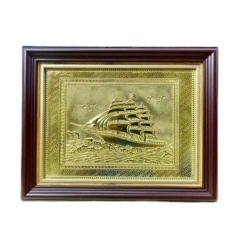 Tranh Đồng Thuận Buồm Xuôi Gió ( 28x34cm ) - Cửu Diệu Thiên - TB002