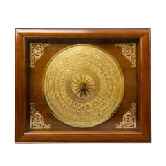 Tranh Đồng Mặt Trống Đồng , Mạ Vàng 24K ( 1m27x1m07 ) - Cửu Diệu Thiên - ĐT014
