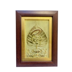 Tranh Đồng Lá Bồ Đề Chữ Phát ( 15x20cm ) - Cửu Diệu Thiên - BD009