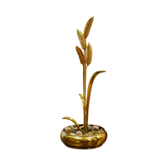 Chậu Bông Lúa Bằng Đồng - Đồ Đồng Cao Cấp - Cửu Diệu Thiên - THN358