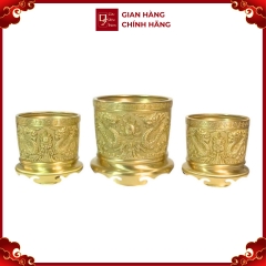Bộ Bát Hương - Đồng Vàng Cao Cấp - Cửu Diệu Thiên - BH005