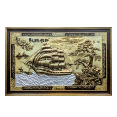 Tranh Thuận Buồm Xuôi Gió - Đồ Đồng Cao Cấp - Cửu Diệu Thiên - THN421
