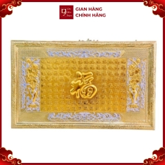 Tranh Đồng Bách Phúc , Dát Điểm Vàng Bạc ( 88x146cm ) - Cửu Diệu Thiên - BP001