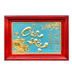 Tranh Đồng Chữ Cha Mẹ ( 38x54cm ) - Cửu Diệu Thiên - CM003