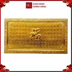 Tranh Đồng Bách Phúc , Mạ Vàng 24K ( 88x155cm ) - Cửu Diệu Thiên - BP002