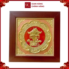 Tranh Đồng Chùa Một Cột ( 42x42cm ) - Cửu Diệu Thiên - MC011