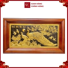 Tranh Đồng Phu Thê Viên Mãn , Mạ Vàng 24K - Cửu Diệu Thiên - THN331
