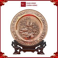 Tranh Đĩa Đồng Mai Điểu ( 35x41cm ) - Cửu Diệu Thiên - TD010