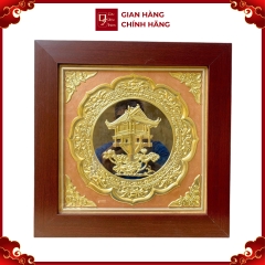 Tranh Đồng Chùa Một Cột ( 42x42cm ) - Cửu Diệu Thiên - MC012