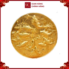 Tranh Cá Chép Hoa Sen - Đồ Đồng Cao Cấp - Cửu Diệu Thiên - THN384