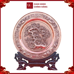 Tranh Đĩa Đồng Mai Khai Phú Quý ( 35x41cm ) - Cửu Diệu Thiên - TD009
