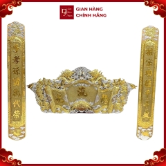 Bộ Hoành Phi Câu Đối - Đồ Đồng Cao Cấp - Cửu Diệu Thiên - VN0011