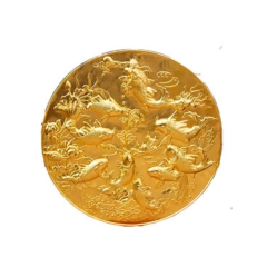 Tranh Cá Chép Hoa Sen - Đồ Đồng Cao Cấp - Cửu Diệu Thiên - THN384