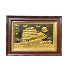 Tranh Đồng Thuận Buồm Xuôi Gió ( 28x38cm ) - Cửu Diệu Thiên - TB003