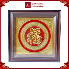 Tranh Đồng Chữ Phúc ( 52x52cm ) - Cửu Diệu Thiên - THN233