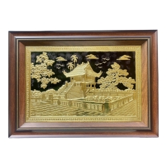 Tranh Đồng Chùa Một Cột ( 50x70cm ) - Cửu Diệu Thiên - MC0012