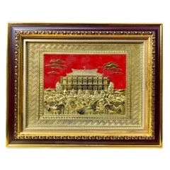 Tranh Đồng Bến Nhà Rồng - Bảo Tàng Hồ Chí Minh ( 28x34cm ) - Cửu Diệu Thiên - BR001