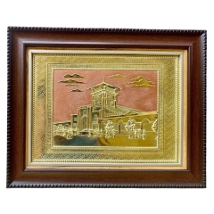 Tranh Đồng Chợ Bến Thành ( 28x34cm ) - Cửu Diệu Thiên - BT001