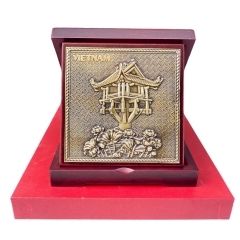 Tranh Đồng Chùa Một Cột ( 16x16cm ) - Cửu Diệu Thiên - TĐ002