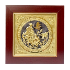 Tranh Đồng Mừng Thọ Cụ Bà ( 42x42cm ) - Cửu Diệu Thiên - TC001